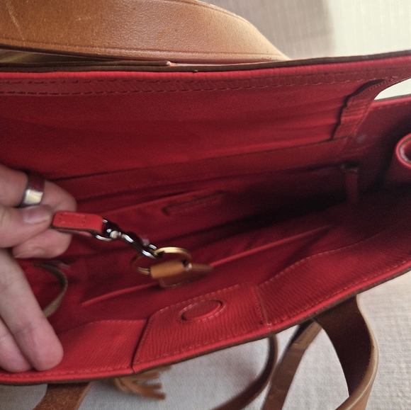 Dooney & Bourke Pinkish-Red Leather Handbag - Picture 7 of 9